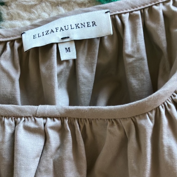 Eliza Faulkner Poet crop balloon puff sleeve blouse shirt - Picture 4 of 5